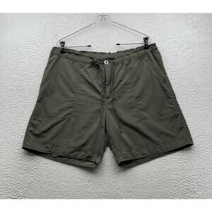 Patagonia Hiking Shorts Womens 14 6.5" Green Nylon Outdoors Zip Pockets Packable